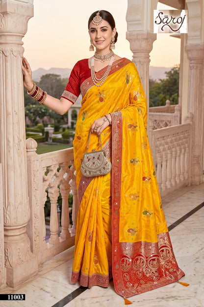 Sattva Satin Siroski Vol 11 Saroj Sarees Exporter Gujarat