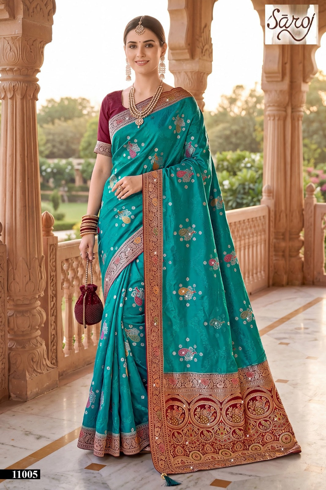 Sattva Satin Siroski Vol 11 Saroj Sarees Exporter Gujarat