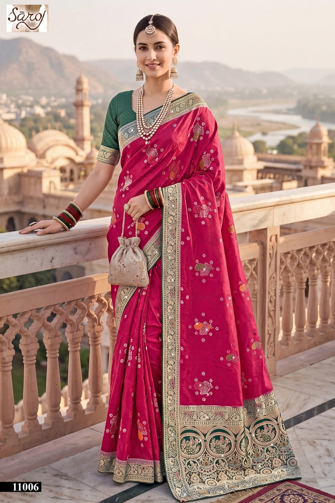 Sattva Satin Siroski Vol 11 Saroj Sarees Exporter Gujarat