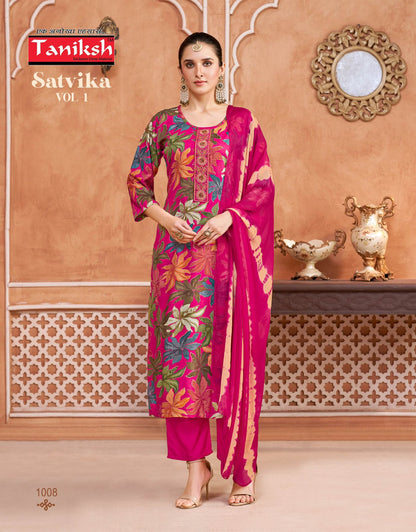 Satvika Vol 1 Taniksh Rayon Readymade Pant Style Suits Wholesale