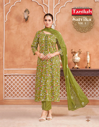 Satvika Vol 1 Taniksh Rayon Readymade Pant Style Suits Wholesale