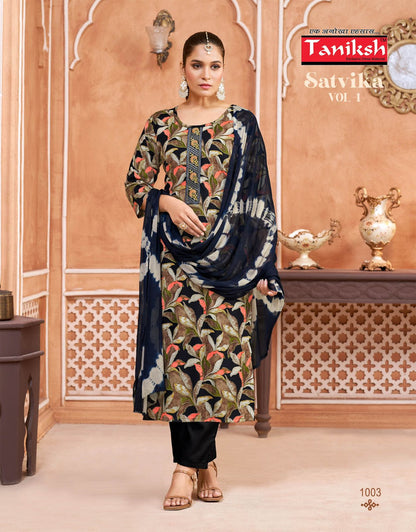 Satvika Vol 1 Taniksh Rayon Readymade Pant Style Suits Wholesale