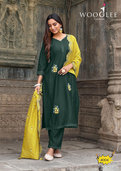 Saugaat Wooglee Viscose Weaving Readymade Pant Style Suits Supplier India