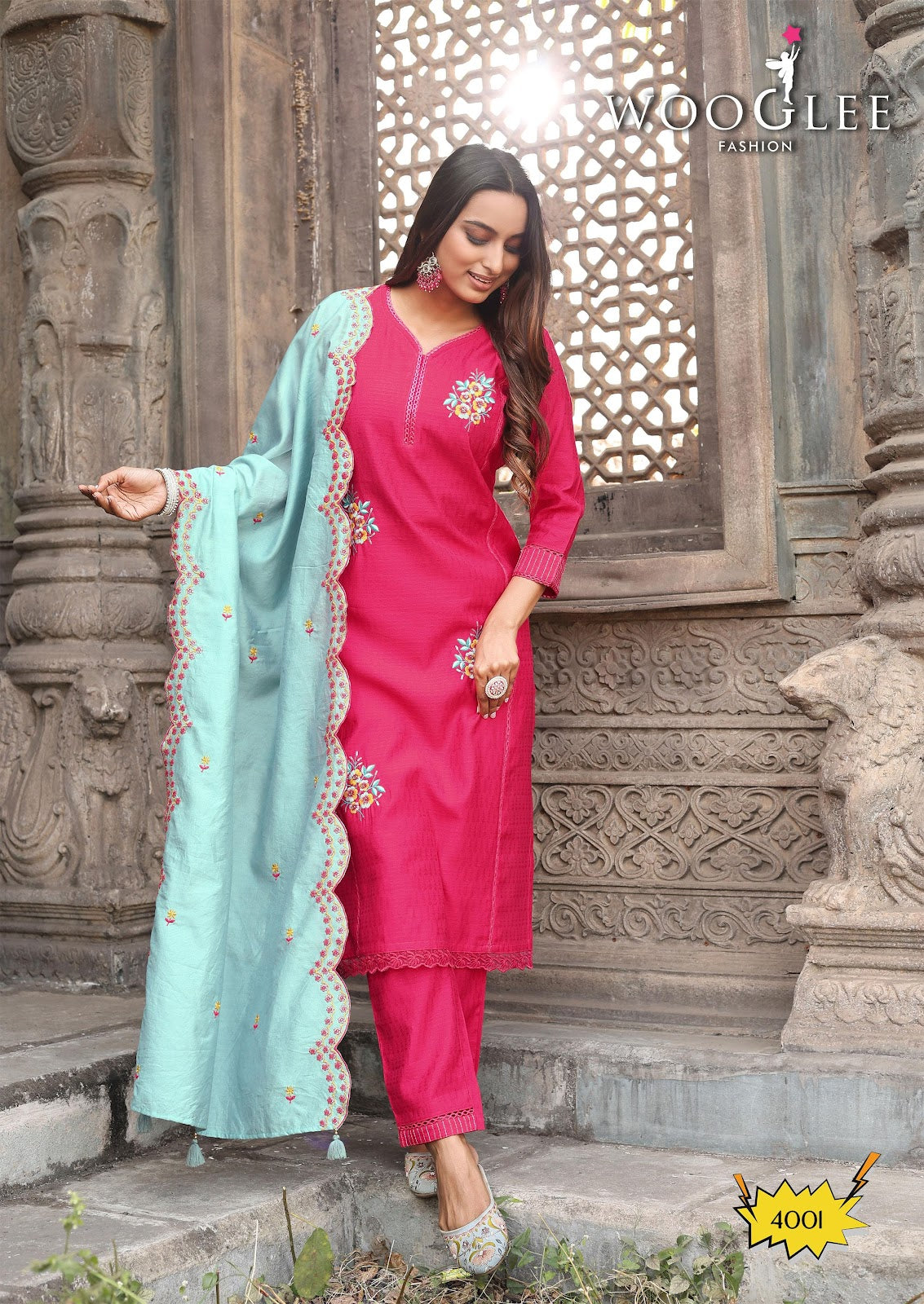 Saugaat Wooglee Viscose Weaving Readymade Pant Style Suits Supplier India