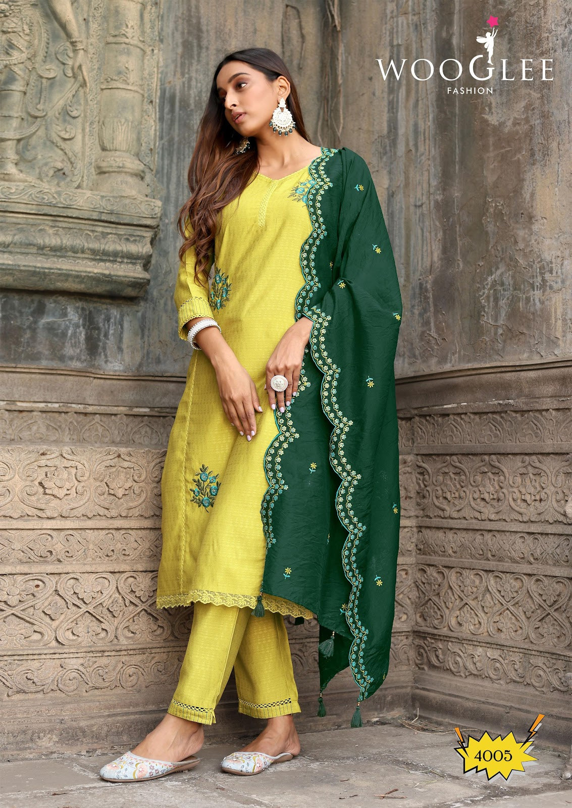 Saugaat Wooglee Viscose Weaving Readymade Pant Style Suits Supplier India