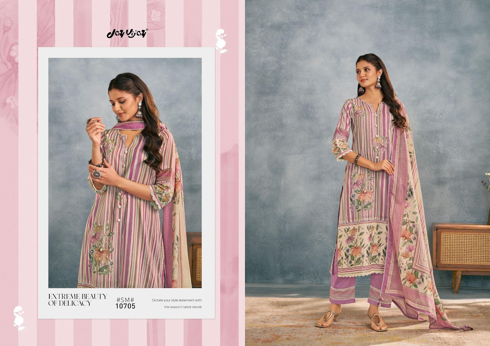 Saumyata Jay Vijay Mal Cotton Pant Style Suits Exporter India