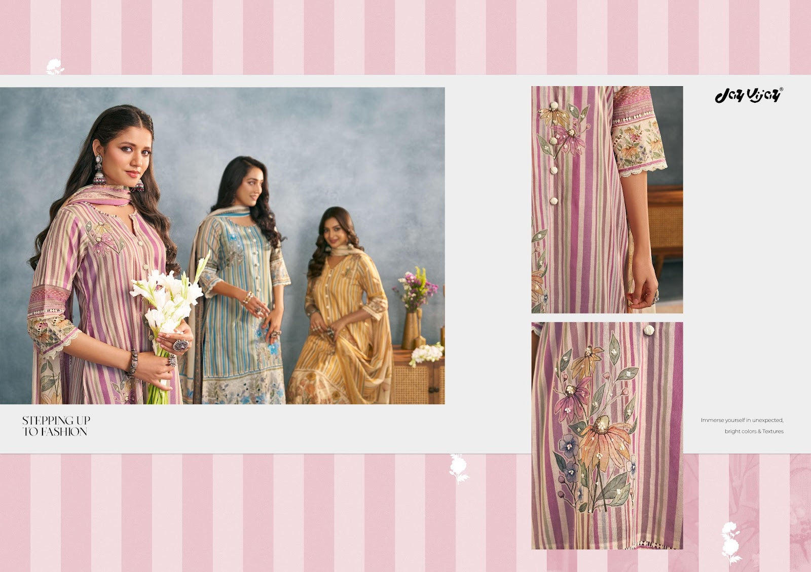 Saumyata Jay Vijay Mal Cotton Pant Style Suits Exporter India