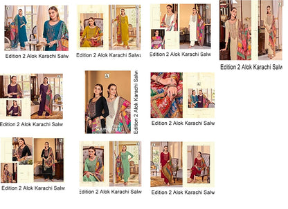 Saundarya Edition 2 Alok Viscose Rayon Karachi Salwar Suits Exporter India