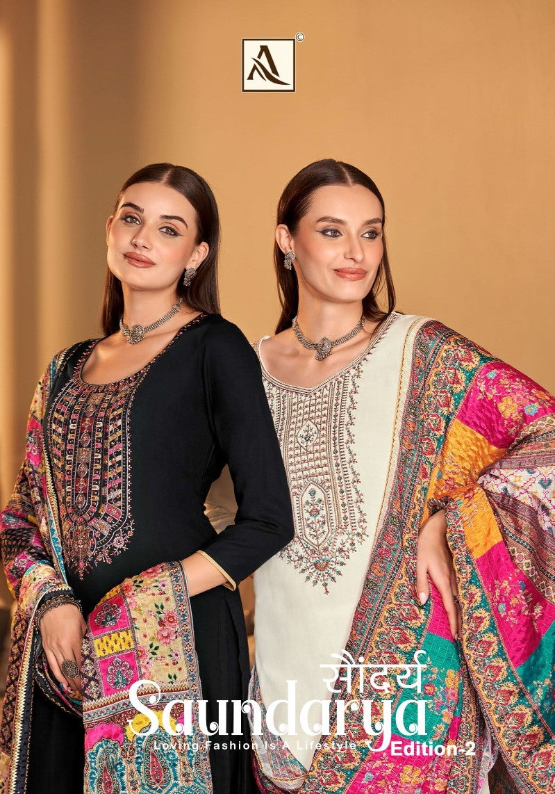 Saundarya Edition 2 Alok Viscose Rayon Karachi Salwar Suits Exporter India
