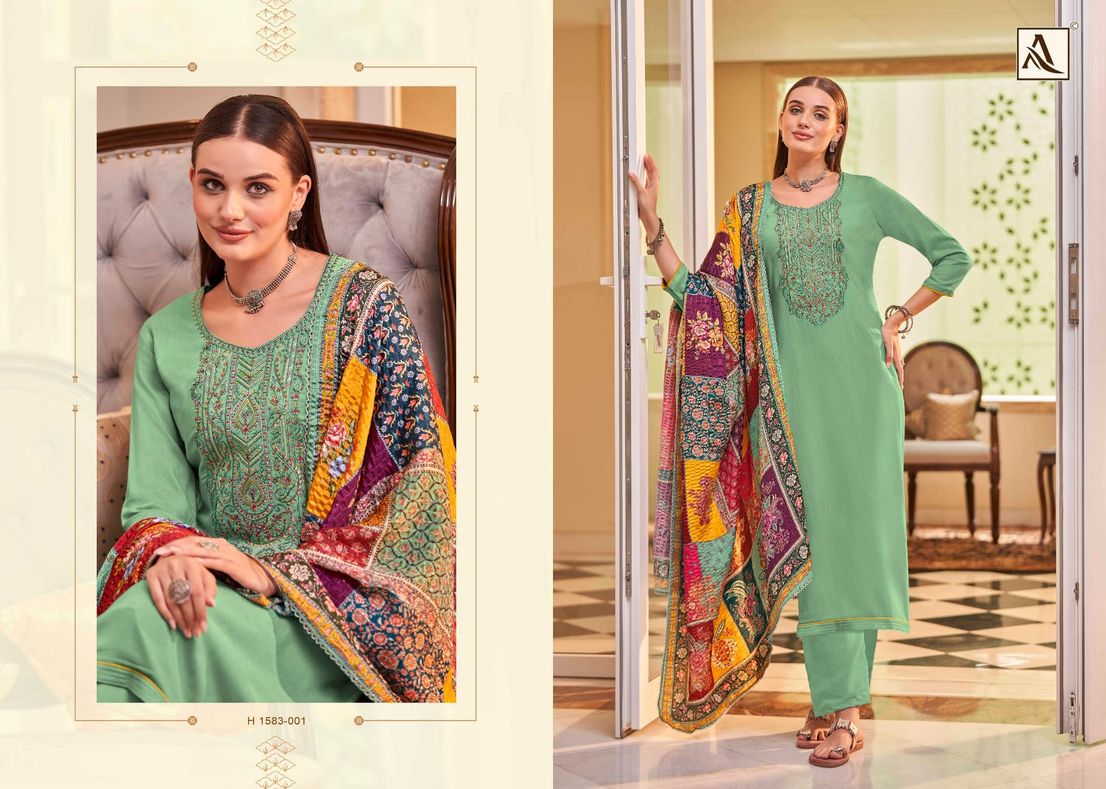 Saundarya Edition 2 Alok Viscose Rayon Karachi Salwar Suits Exporter India