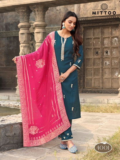 Saundarya Mittoo Viscose Muslin Readymade Suits Wholesaler India