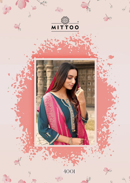 Saundarya Mittoo Viscose Muslin Readymade Suits Wholesaler India