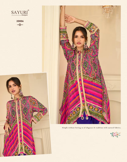 Savan Sayuri Natural Crape Kurti Pant Set Exporter
