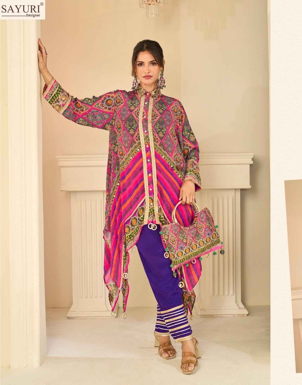 Savan Sayuri Natural Crape Kurti Pant Set Exporter