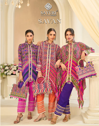 Savan Sayuri Natural Crape Kurti Pant Set Exporter