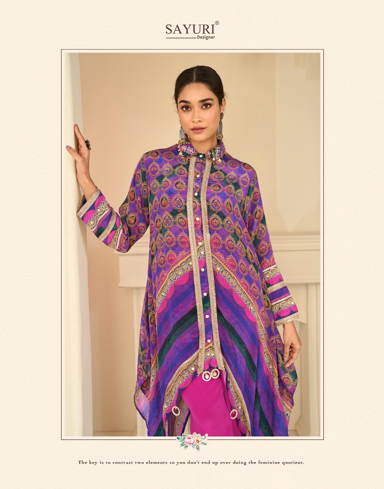 Savan Sayuri Natural Crape Kurti Pant Set Exporter