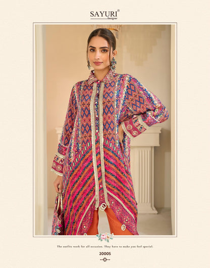 Savan Sayuri Natural Crape Kurti Pant Set Exporter