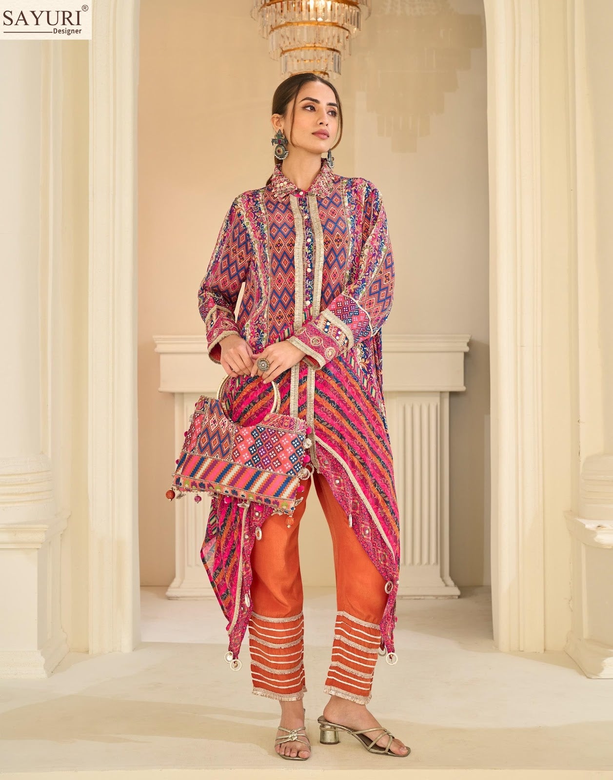 Savan Sayuri Natural Crape Kurti Pant Set Exporter