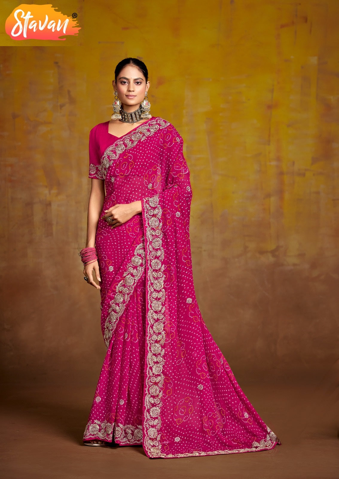 Savan Stavan Georgette Sarees Exporter India