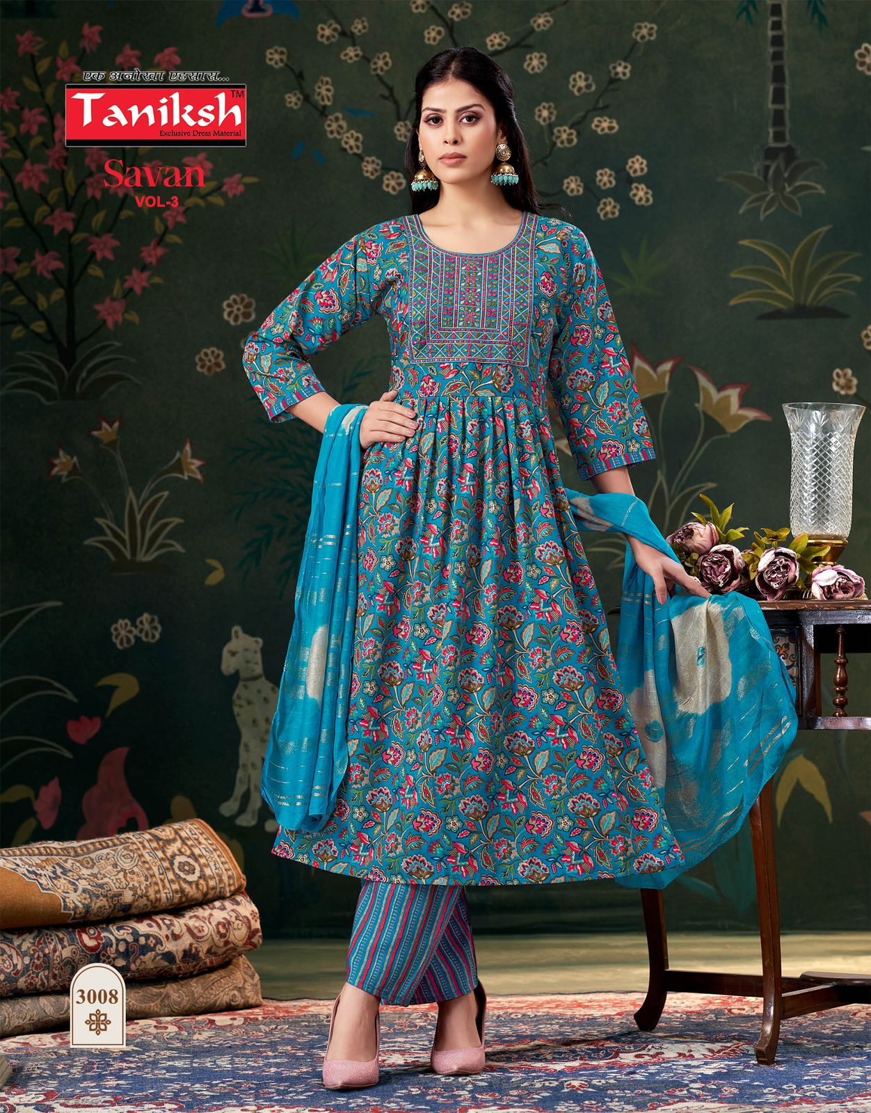 Savan Vol 3 Taniksh Viscose Readymade Anarkali Suits Exporter