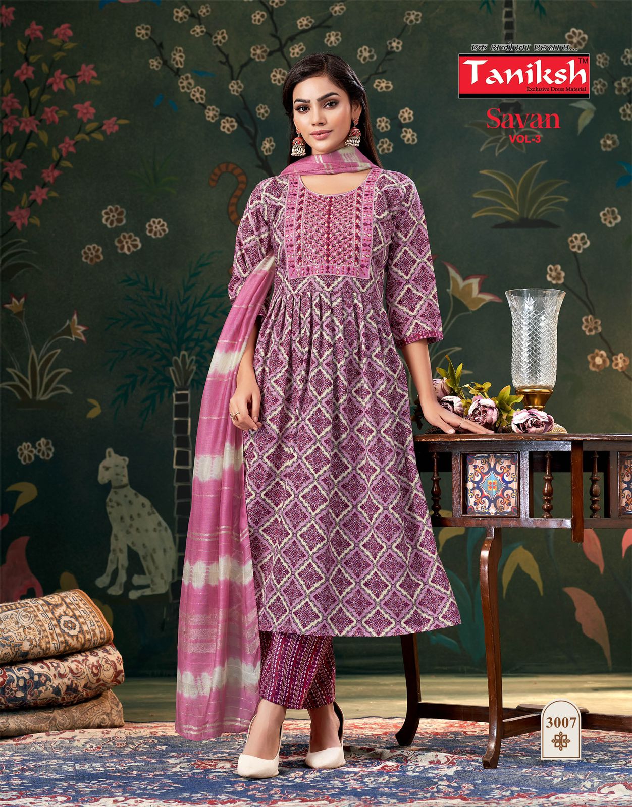 Savan Vol 3 Taniksh Viscose Readymade Anarkali Suits Exporter