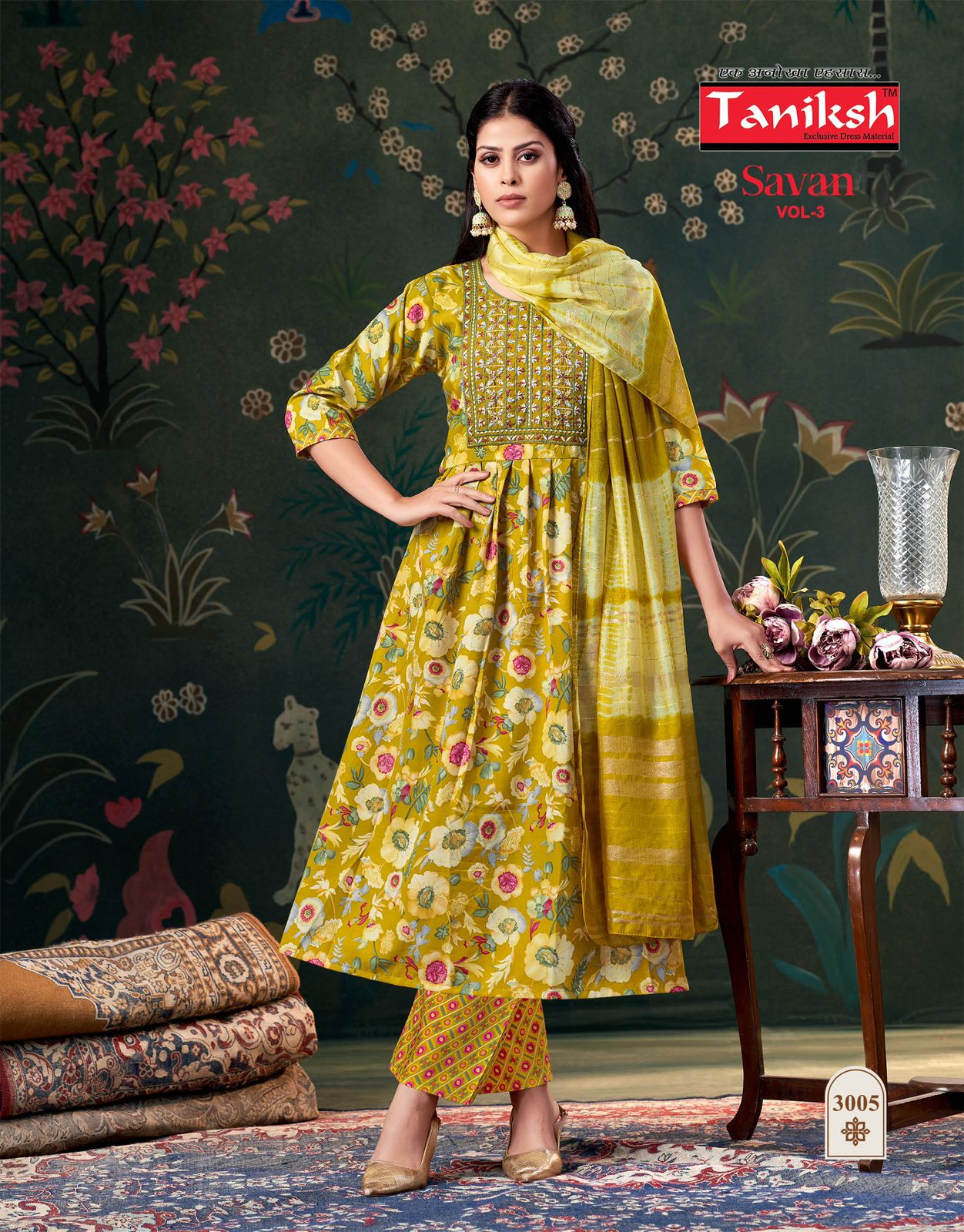 Savan Vol 3 Taniksh Viscose Readymade Anarkali Suits Exporter