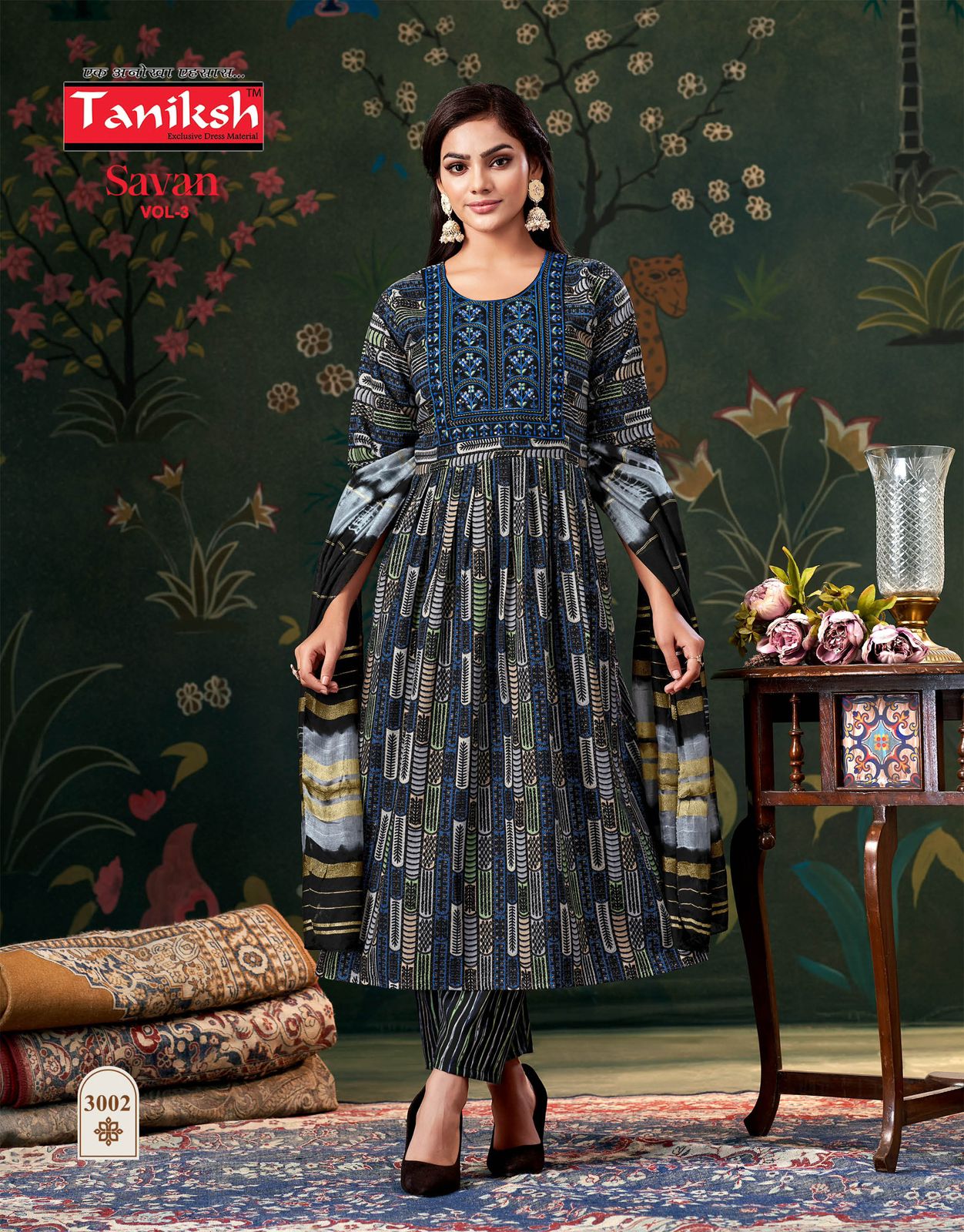 Savan Vol 3 Taniksh Viscose Readymade Anarkali Suits Exporter