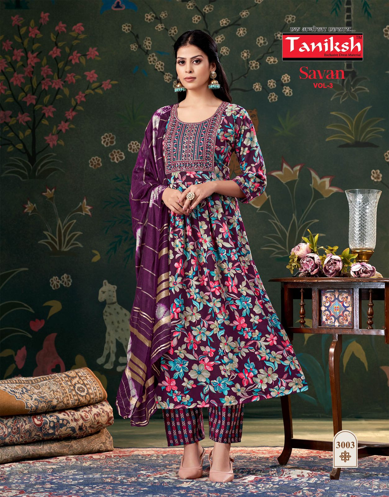 Savan Vol 3 Taniksh Viscose Readymade Anarkali Suits Exporter