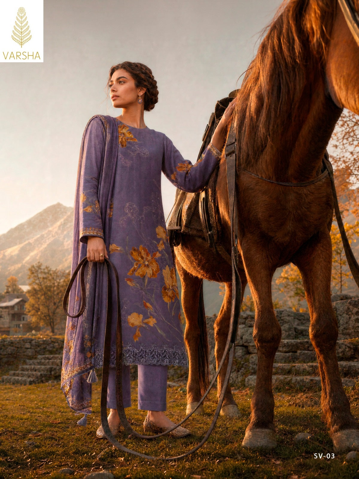Savannah Varshaa Viscose Pashmina Suits Supplier Gujarat