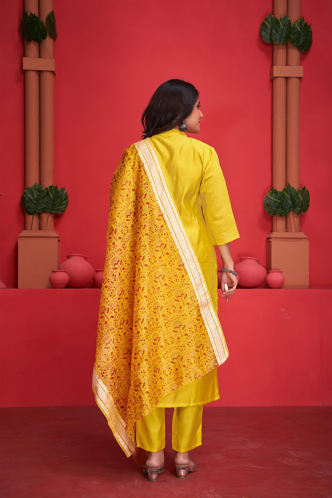 Savariya Seamore Roman Silk Readymade Pant Style Suits Exporter India