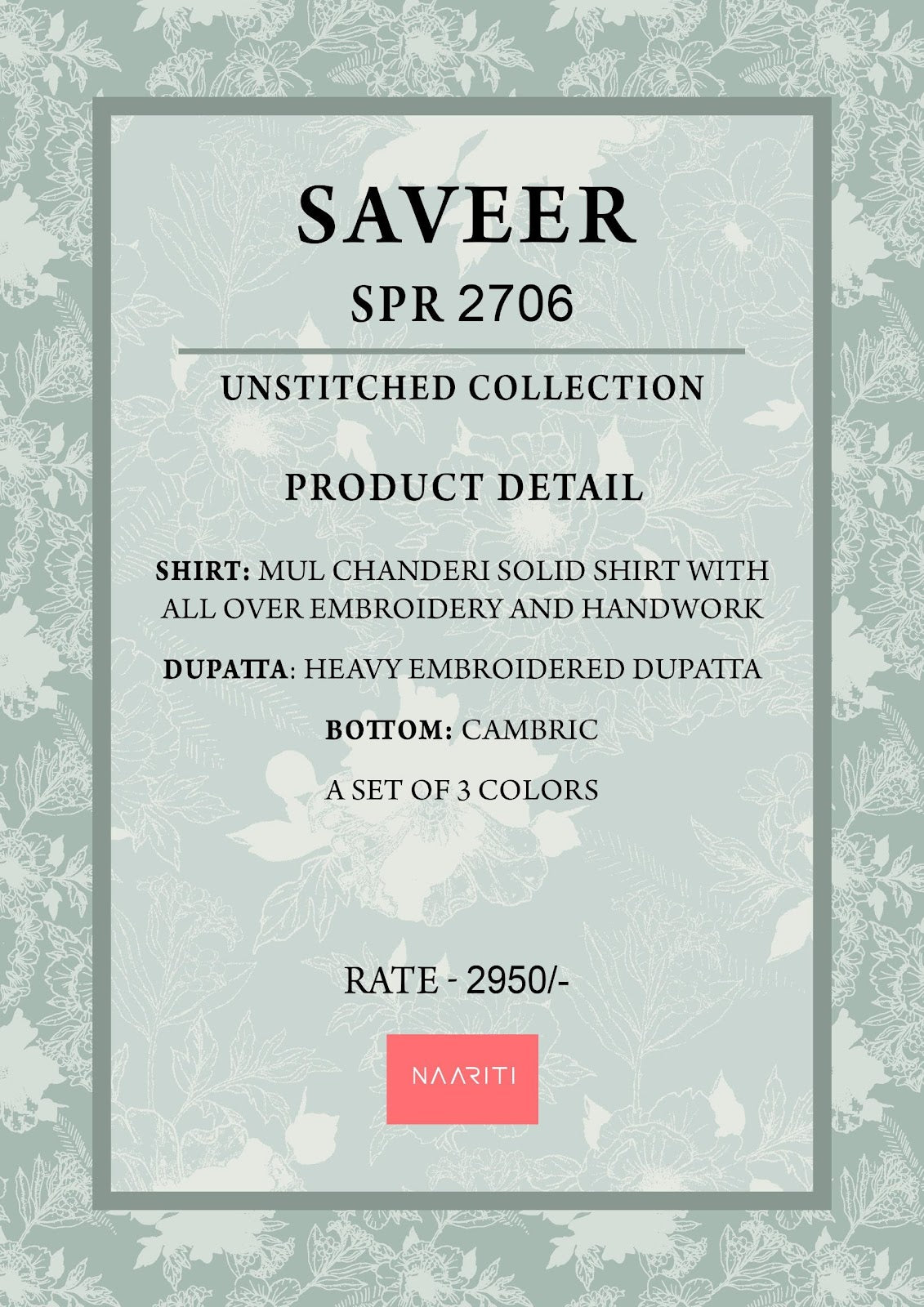 Saveer Naariti Mul Chanderi Salwar Suits Supplier Ahmedabad
