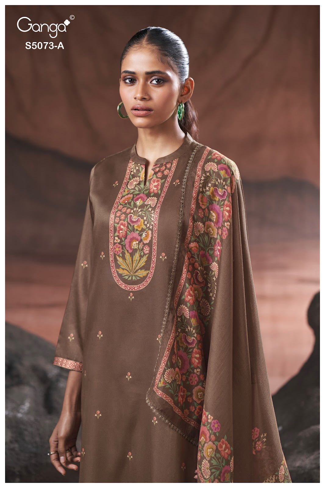 Savela S5073 Ganga Cotton Satin Plazzo Style Suits Manufacturer Ahmedabad