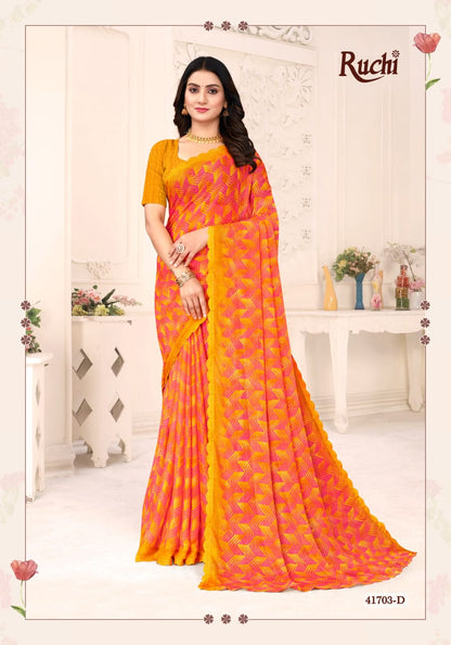 Savera 12 Ruchi Chiffon Sarees Supplier Ahmedabad