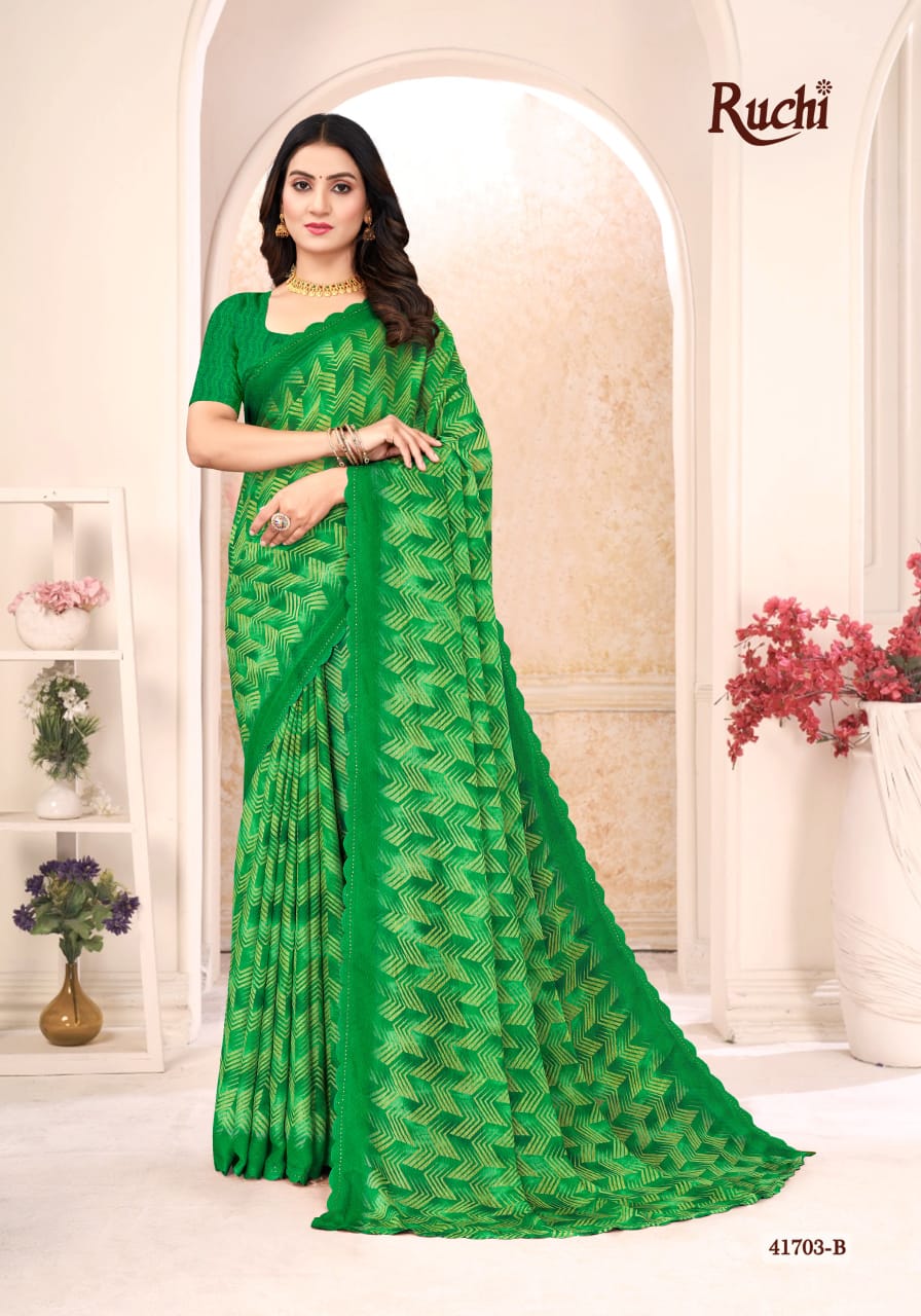 Savera 12 Ruchi Chiffon Sarees Supplier Ahmedabad