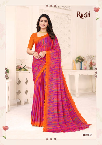 Savera 12 Ruchi Chiffon Sarees Supplier Ahmedabad