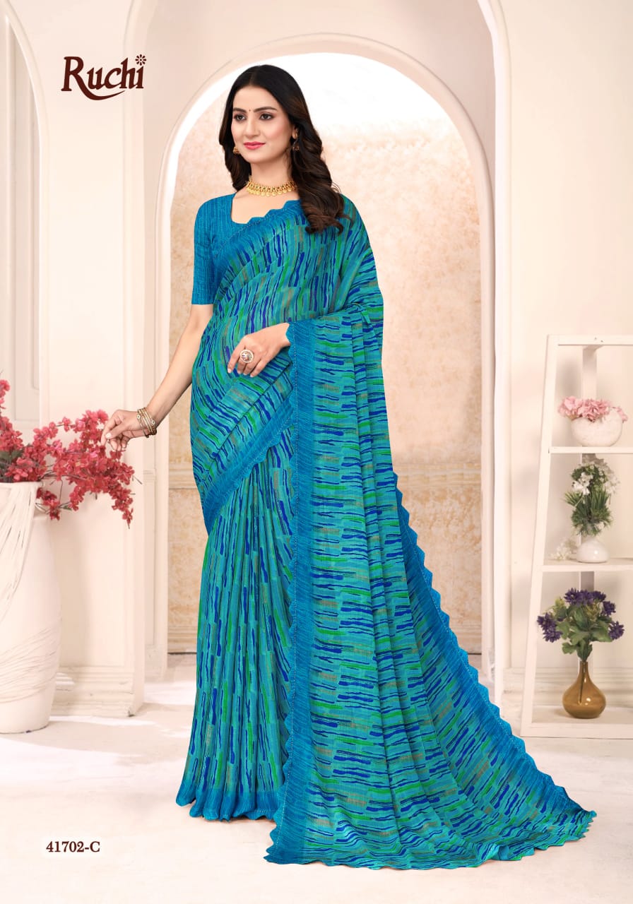 Savera 12 Ruchi Chiffon Sarees Supplier Ahmedabad