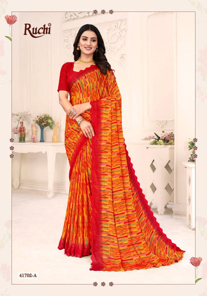 Savera 12 Ruchi Chiffon Sarees Supplier Ahmedabad