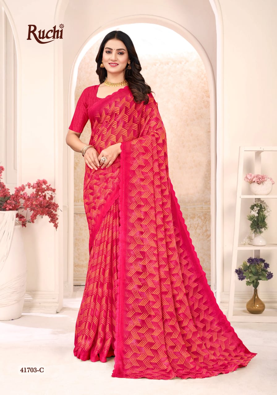 Savera 12 Ruchi Chiffon Sarees Supplier Ahmedabad