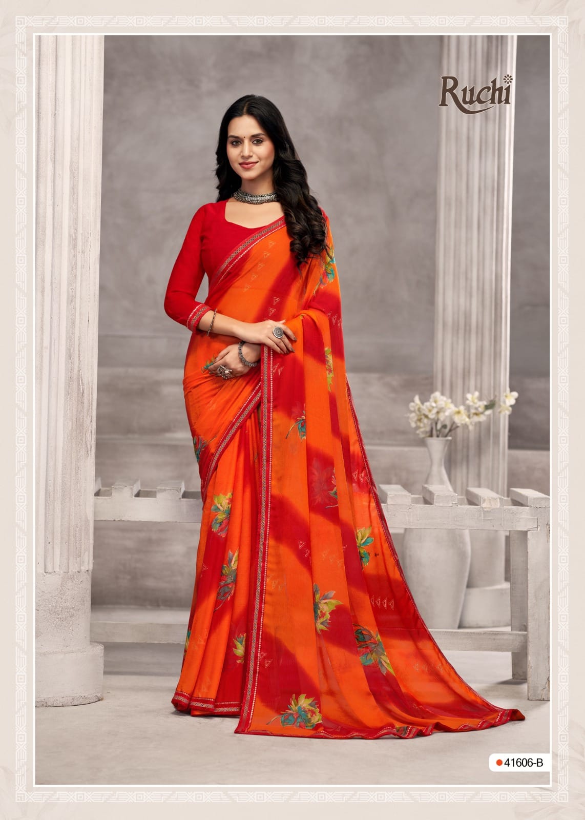 Savera 13 Ruchi Chiffon Sarees Exporter