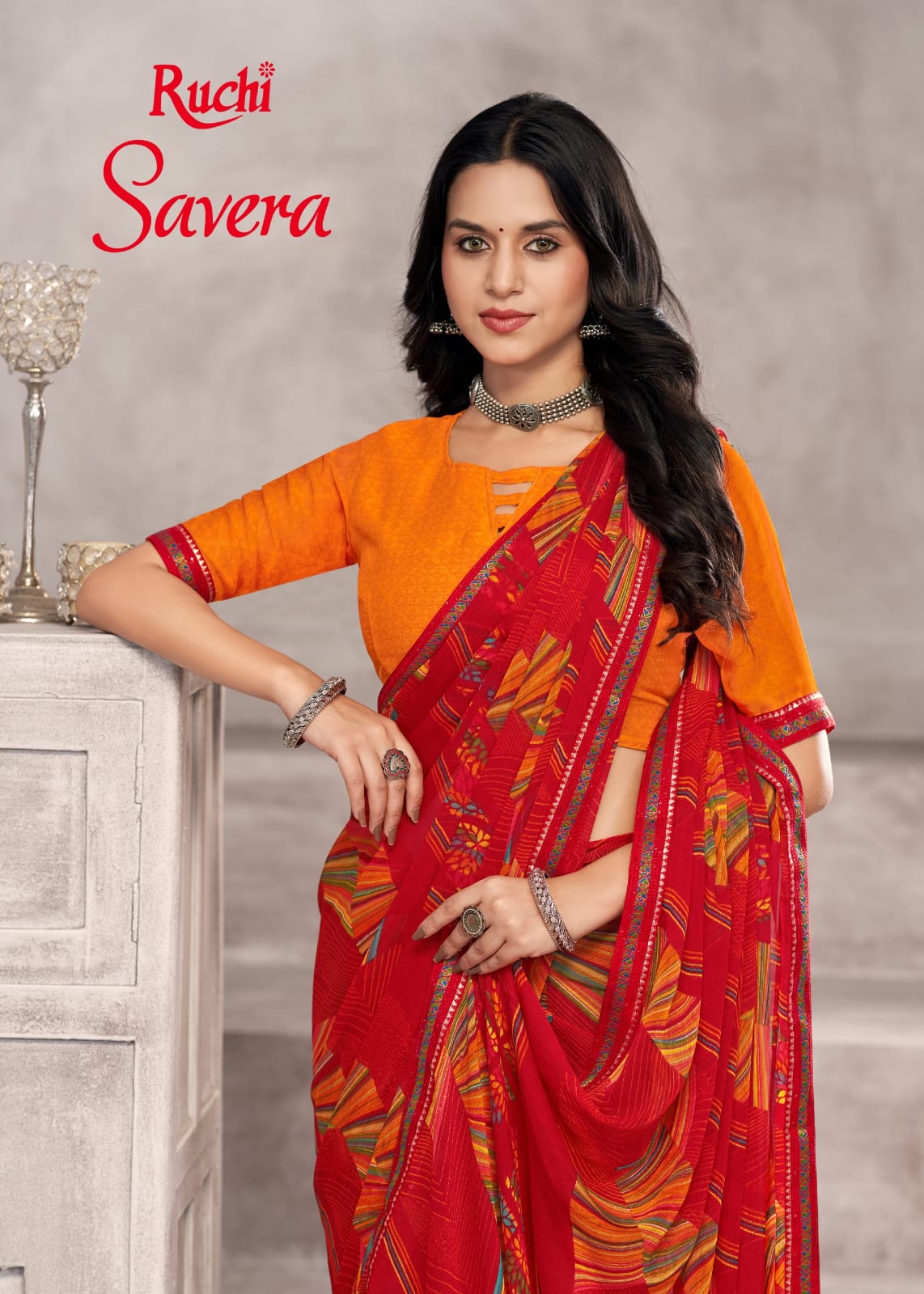 Savera 13 Ruchi Chiffon Sarees Exporter