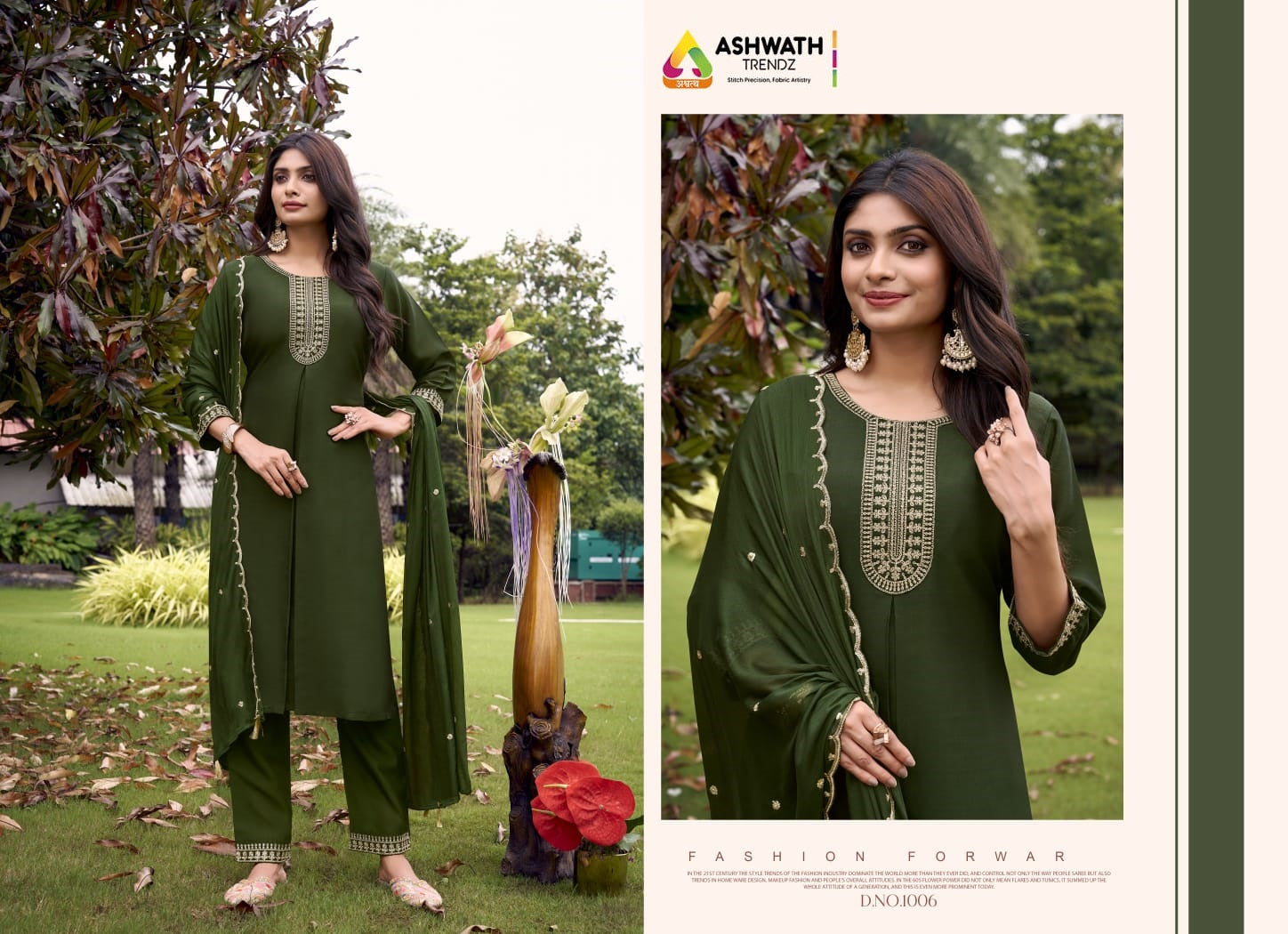 Savera Ashwath Vichitra Readymade Pant Style Suits Manufacturer