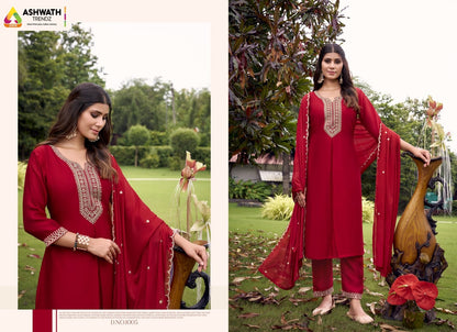 Savera Ashwath Vichitra Readymade Pant Style Suits Manufacturer