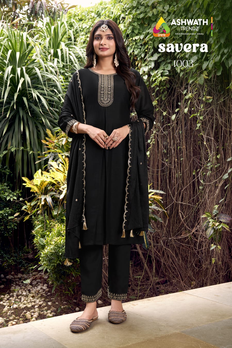 Savera Ashwath Vichitra Readymade Pant Style Suits Manufacturer