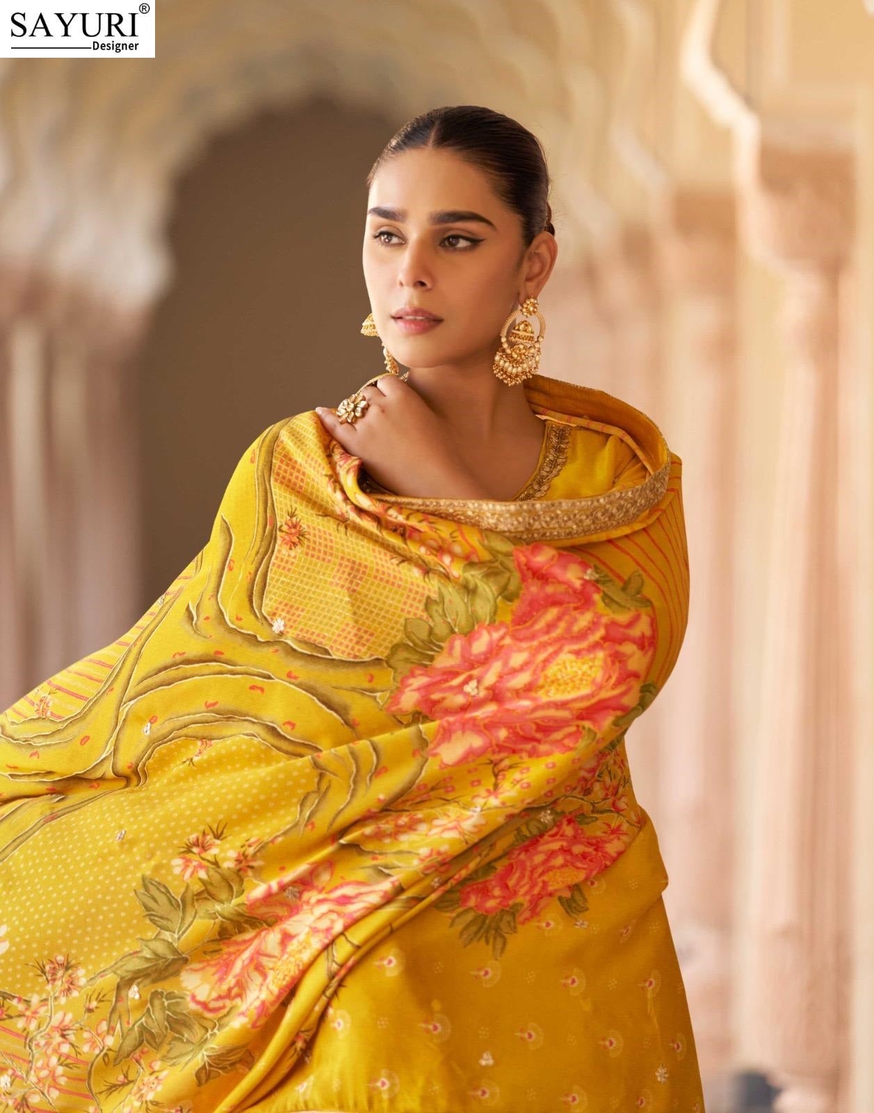 Savera Sayuri Chinnon Silk Readymade Sharara Suits Exporter India