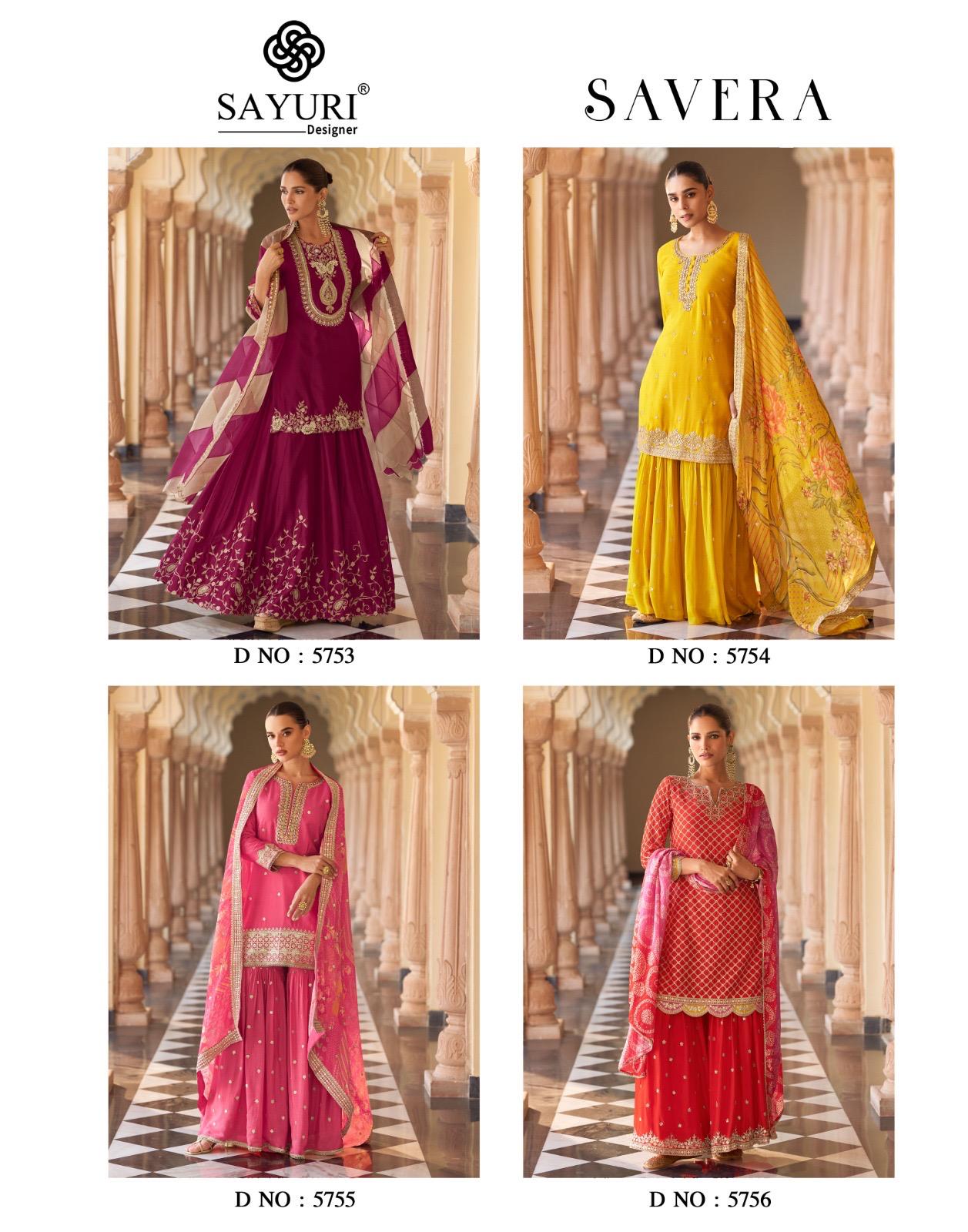 Savera Sayuri Chinnon Silk Readymade Sharara Suits Exporter India