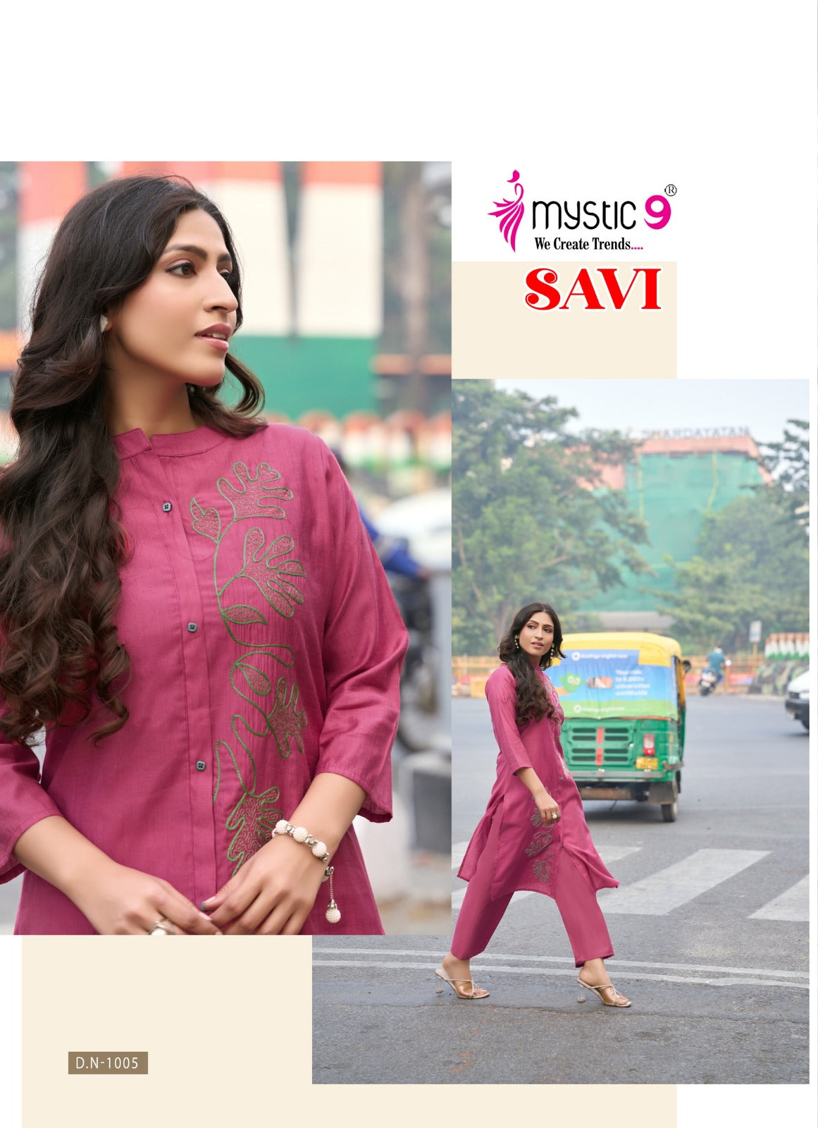 Savi Vol 1 Mystic 9 Vertican Kurti Pant Set Wholesaler Gujarat