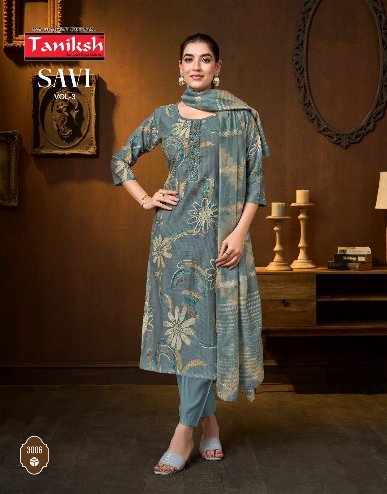 Savi Vol 3 Taniksh Vertican Readymade Pant Style Suits Exporter India