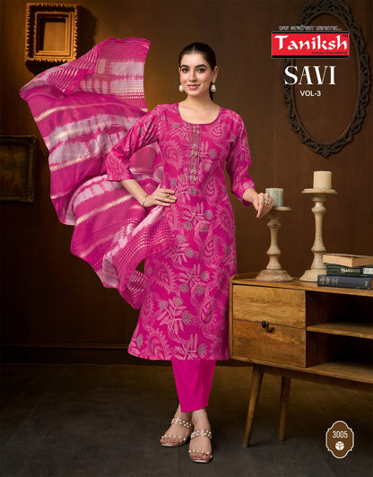 Savi Vol 3 Taniksh Vertican Readymade Pant Style Suits Exporter India
