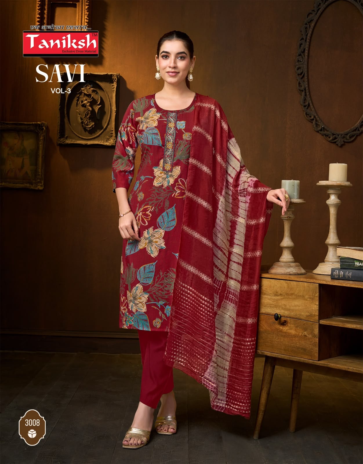 Savi Vol 3 Taniksh Vertican Readymade Pant Style Suits Exporter India