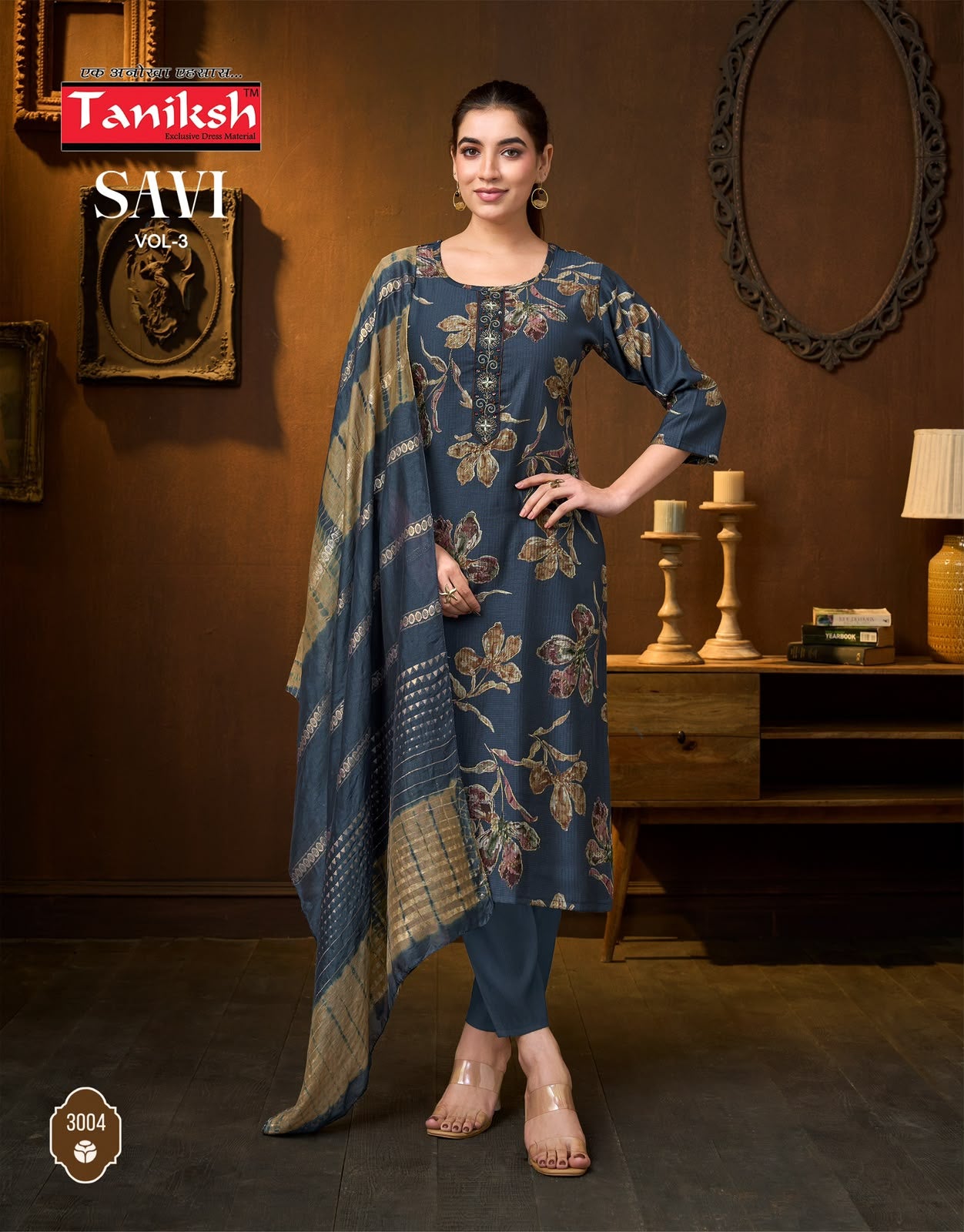 Savi Vol 3 Taniksh Vertican Readymade Pant Style Suits Exporter India